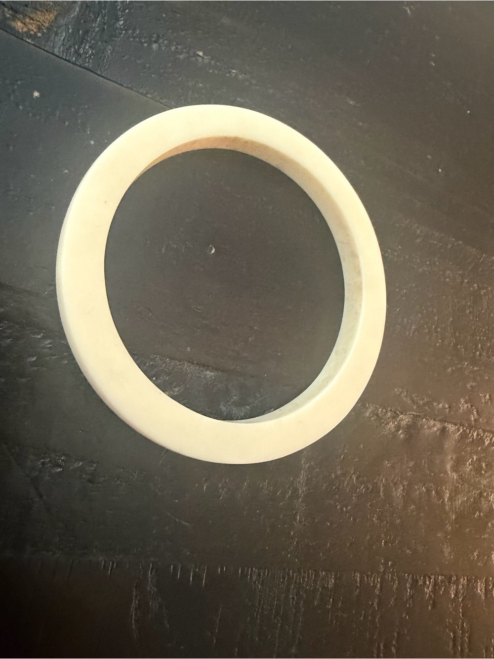 Minimal Ivory Resin Bangle Bracelet